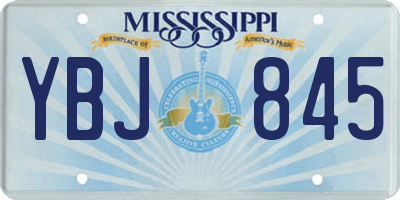 MS license plate YBJ845