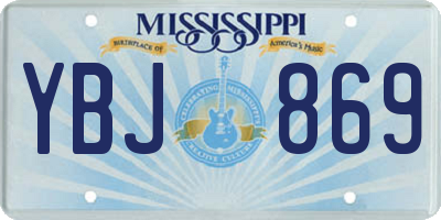MS license plate YBJ869