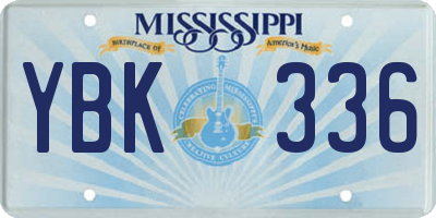 MS license plate YBK336