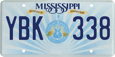 MS license plate YBK338