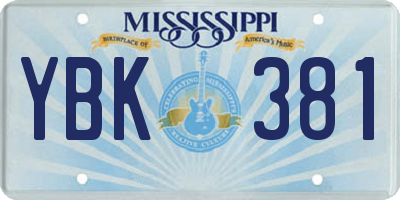 MS license plate YBK381