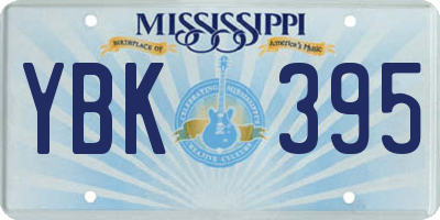 MS license plate YBK395