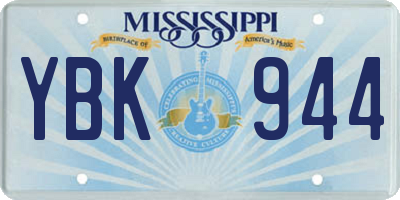 MS license plate YBK944