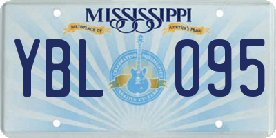 MS license plate YBL095