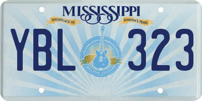 MS license plate YBL323