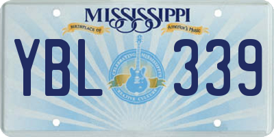 MS license plate YBL339