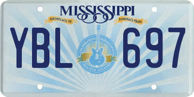 MS license plate YBL697