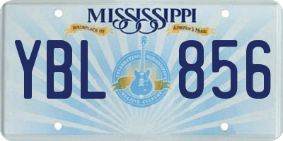 MS license plate YBL856