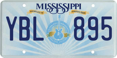 MS license plate YBL895