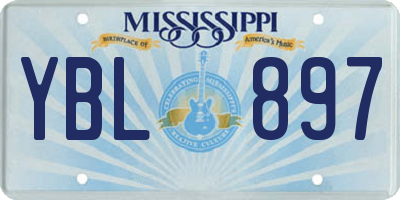MS license plate YBL897