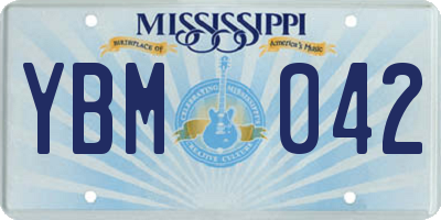 MS license plate YBM042
