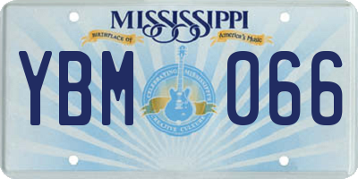MS license plate YBM066