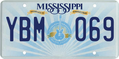MS license plate YBM069