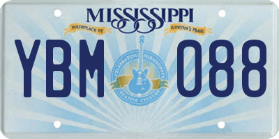 MS license plate YBM088
