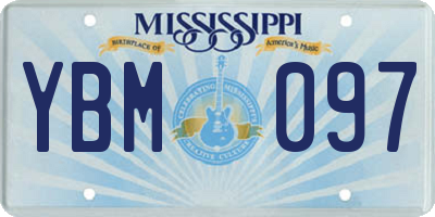 MS license plate YBM097