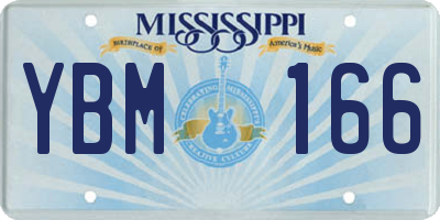 MS license plate YBM166