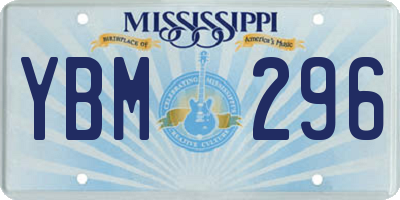 MS license plate YBM296