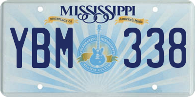 MS license plate YBM338