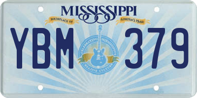 MS license plate YBM379