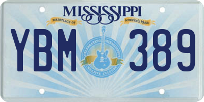MS license plate YBM389
