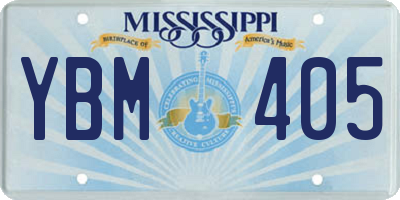 MS license plate YBM405