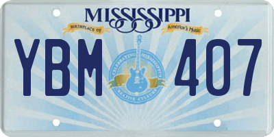 MS license plate YBM407