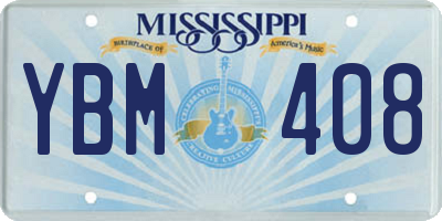MS license plate YBM408