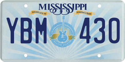 MS license plate YBM430