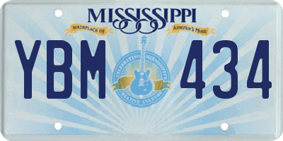 MS license plate YBM434
