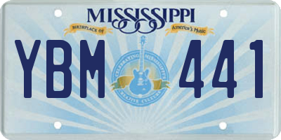 MS license plate YBM441