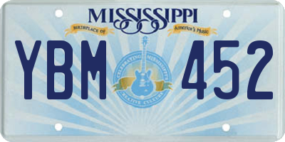 MS license plate YBM452