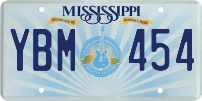 MS license plate YBM454