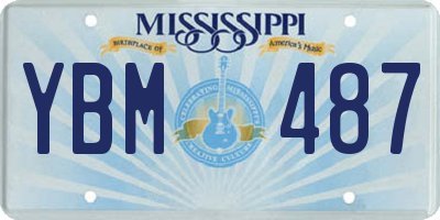 MS license plate YBM487