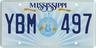 MS license plate YBM497