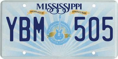 MS license plate YBM505