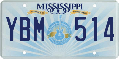 MS license plate YBM514