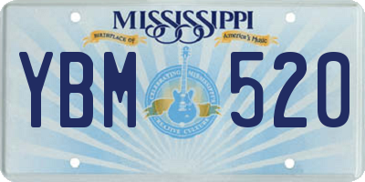 MS license plate YBM520