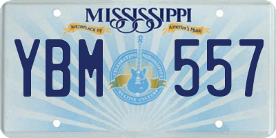 MS license plate YBM557