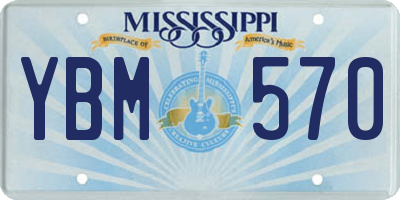 MS license plate YBM570