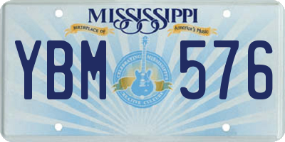 MS license plate YBM576