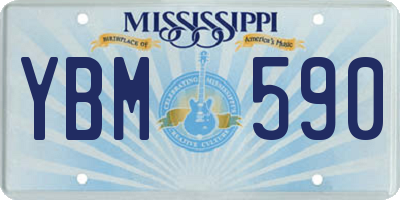 MS license plate YBM590