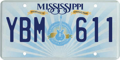 MS license plate YBM611