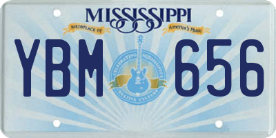 MS license plate YBM656