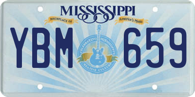 MS license plate YBM659