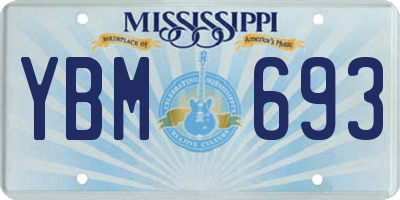 MS license plate YBM693