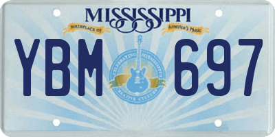 MS license plate YBM697