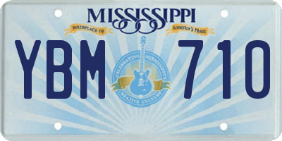 MS license plate YBM710