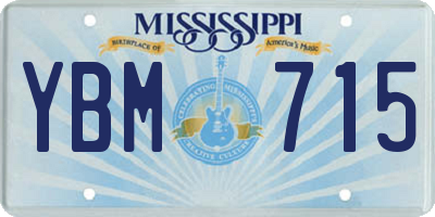 MS license plate YBM715