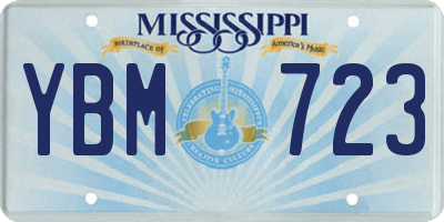 MS license plate YBM723