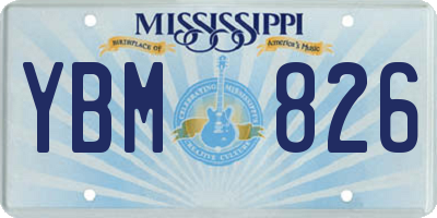 MS license plate YBM826